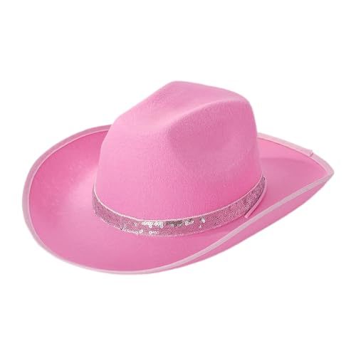 Glitzernder Cowgirl-Hut für Damen, Cosplay, Kostüm, Panamahut, Junggesellinnenabschied, Kopfbedeckung, Hochzeitsfeier-Zubehör Glitzernder Cowgirl-Hut für Damen, Cosplay, Kostüm, Panamahut, Junggesellinnenabschied, Kopfbedeckung, Hochzeitsfeier-Zubehör von Gramigg