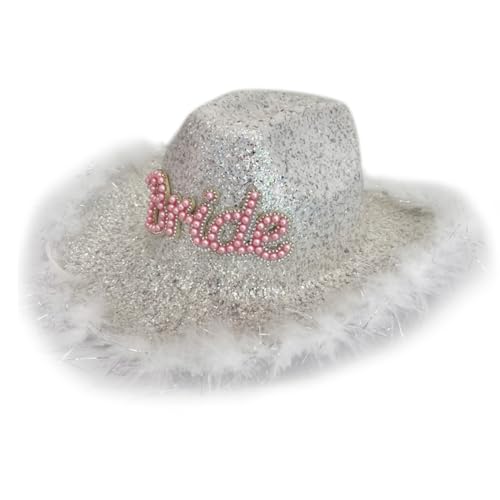 Gramigg Auffälliger Cowboyhut mit Plüschbesatz, Karneval, Rollenparty, Cowgirl-Hut, sonnenfest, breite Krempe, Disco-Party, Filzhut Gramigg Auffälliger Cowboyhut mit Plüschbesatz, Karneval, Rollenparty, Cowgirl-Hut, sonnenfest, breite Krempe, Disco-Party, Filzhut von Gramigg