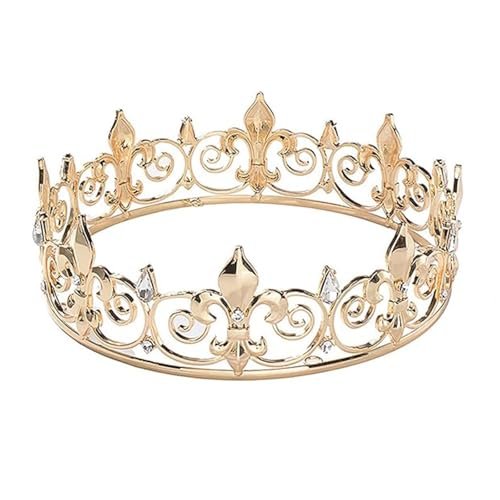 Gramigg Elegantes Party-Stirnband, Krone, Haarreif für Geburtstag, Hochzeit, König, Kopfschmuck für Männer, Bühnenkostüm Gramigg Elegantes Party-Stirnband, Krone, Haarreif für Geburtstag, Hochzeit, König, Kopfschmuck für Männer, Bühnenkostüm von Gramigg