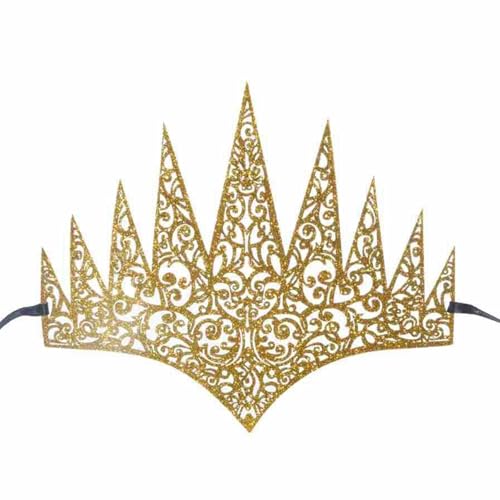 Gramigg Goldene verzierte Maskerade-Krone, leichtes Kostümzubehör für Partys und Aufführungen Gramigg Goldene verzierte Maskerade-Krone, leichtes Kostümzubehör für Partys und Aufführungen von Gramigg