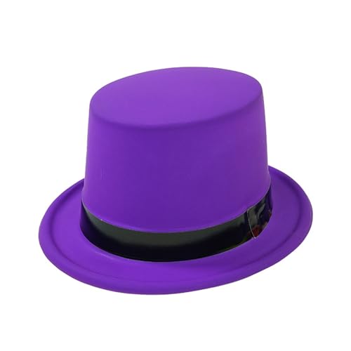 Gramigg Großer Hut mit schwarzer Schleife mit fluoreszierender Farbe für Cosplay, Party, Erwachsene, Rollenspiel, Verkleidungszubehör, Gentleman-Hut Gramigg Großer Hut mit schwarzer Schleife mit fluoreszierender Farbe für Cosplay, Party, Erwachsene, Rollenspiel, Verkleidungszubehör, Gentleman-Hut von Gramigg