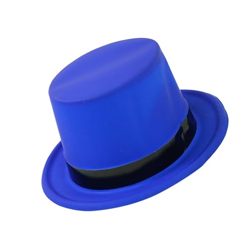 Gramigg Großer Hut mit schwarzer Schleife mit fluoreszierender Farbe für Cosplay, Party, Erwachsene, Rollenspiel, Verkleidungszubehör, Gentleman-Hut von Gramigg