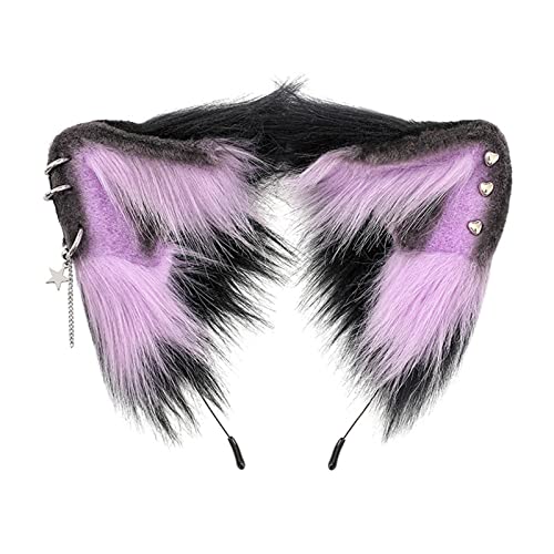 Gramigg Haarreif in Punk-Ohrenform mit Blumendekor, Haarreifen für Erwachsene, Cosplay, Live-Übertragung, Ostern, Party, Kopfschmuck Gramigg Haarreif in Punk-Ohrenform mit Blumendekor, Haarreifen für Erwachsene, Cosplay, Live-Übertragung, Ostern, Party, Kopfschmuck von Gramigg