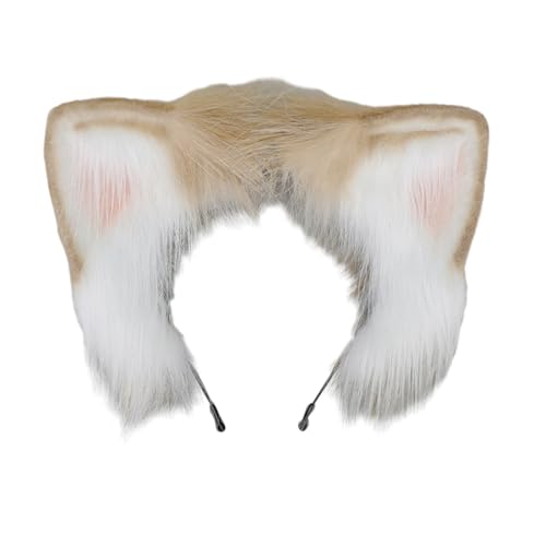 Gramigg Realistisches Ohr-Stirnband, Animations-Stirnband, Maskerade-Kostüm, Kopfschmuck, weiblich, Cosplay, Verkleidung, Kopfbedeckung, Zubehör Gramigg Realistisches Ohr-Stirnband, Animations-Stirnband, Maskerade-Kostüm, Kopfschmuck, weiblich, Cosplay, Verkleidung, Kopfbedeckung, Zubehör von Gramigg