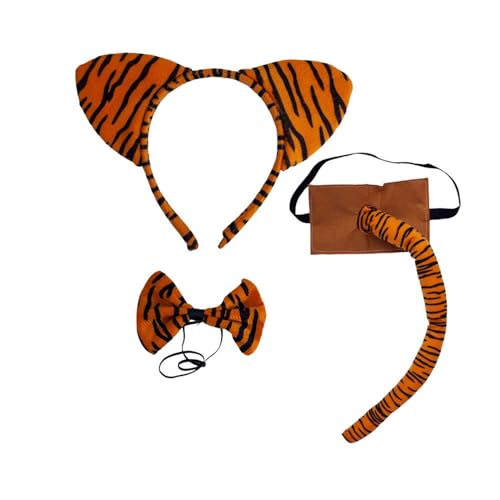 Gramigg Tiger-Kostüm-Set, Halloween-Kostüme, Cosplay, Party-Requisiten, Tigerohren, Stirnband, Fliege, Schwanz, Tutu, Röcke für Kinder, Halloween, Cosplay, Kostüme für Damen und Herren Gramigg Tiger-Kostüm-Set, Halloween-Kostüme, Cosplay, Party-Requisiten, Tigerohren, Stirnband, Fliege, Schwanz, Tutu, Röcke für Kinder, Halloween, Cosplay, Kostüme für Damen und Herren von Gramigg