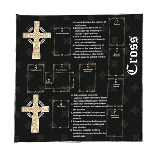 Gramigg Velvets Tarots Lesen Stoff Okkulte Symbole Künstlerische Samtlviermatten Spirituelle Praxis Accessoire Okkulte Tischdecke von Gramigg