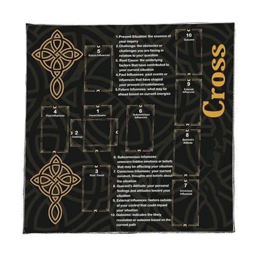 Gramigg Velvets Tarots Lesen Stoff Okkulte Symbole Künstlerische Samtlviermatten Spirituelle Praxis Accessoire Okkulte Tischdecke von Gramigg