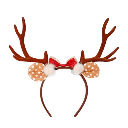 Gramigg Weihnachts-Stirnband mit Schleife, Rentier, Festival, Party, Weihnachten, festlicher Kopfschmuck, Urlaub, Haarreif, Party-Requisiten, Haardekoration Gramigg Weihnachts-Stirnband mit Schleife, Rentier, Festival, Party, Weihnachten, festlicher Kopfschmuck, Urlaub, Haarreif, Party-Requisiten, Haardekoration von Gramigg
