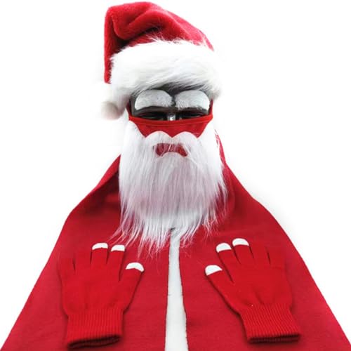 Gramigg Weihnachtsmütze, Schal, Handschuhe, Augenbrauen, Uni, Wintergeschenke für Erwachsene und Kinder, Weihnachtsmütze für Urlaubsparty Gramigg Weihnachtsmütze, Schal, Handschuhe, Augenbrauen, Uni, Wintergeschenke für Erwachsene und Kinder, Weihnachtsmütze für Urlaubsparty von Gramigg