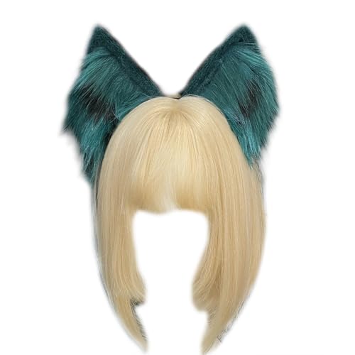Gramigg Wolf Ohr Stirnband Schwanz Mädchen Cosplay Zubehör Ohren Grün Fursuit Maskerade Halloween Cosplay Party Gramigg Wolf Ohr Stirnband Schwanz Mädchen Cosplay Zubehör Ohren Grün Fursuit Maskerade Halloween Cosplay Party von Gramigg