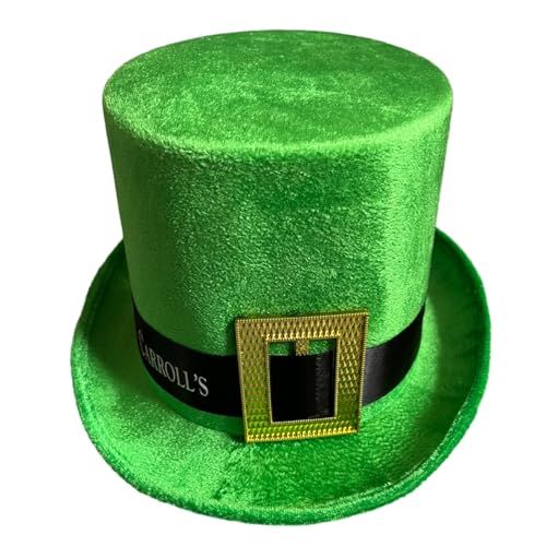 Grüner Hut für StPatrick Day Flat Top Hut Urlaub Kopfschmuck Irish National Day Feier Gürtelschnalle Festival Requisiten von Gramigg