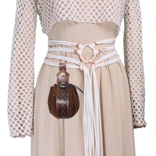 Mittelalterlicher Kostümgürtel mit passender geprägter Hüfttasche für Cosplay-Nachstellungen und heidnische Feste, Versammlungen, Mittelalterliche, verstellbare Hüfttasche Mittelalterlicher Kostümgürtel mit passender geprägter Hüfttasche für Cosplay-Nachstellungen und heidnische Feste, Versammlungen, Mittelalterliche, verstellbare Hüfttasche von Gramigg