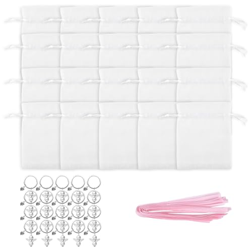 Packung Von 60 Modischen Engelsschlüsselketten Mit Organzierten Taschen Dekoration Tragbar Für Hochzeiten Vorräte Und Taufen von Gramigg