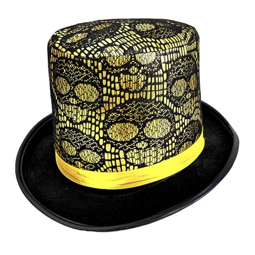 Trendsetzender Hut mit flacher Krempe und Totenkopf-Spitze für moderne Kleidung, Halloween, eleganter Totenkopf-Hut für Bühnenshows Trendsetzender Hut mit flacher Krempe und Totenkopf-Spitze für moderne Kleidung, Halloween, eleganter Totenkopf-Hut für Bühnenshows von Gramigg