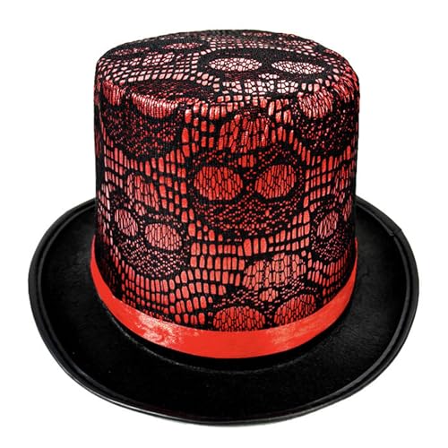 Trendsetzender Hut mit flacher Krempe und Totenkopf-Spitze für moderne Kleidung, Halloween, eleganter Totenkopf-Hut für Bühnenshows Trendsetzender Hut mit flacher Krempe und Totenkopf-Spitze für moderne Kleidung, Halloween, eleganter Totenkopf-Hut für Bühnenshows von Gramigg