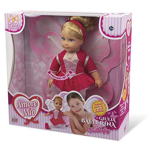 Grandi Giochi - Amore Mio Ballerina Butterfly Puppe, GG71301 von Grandi Giochi