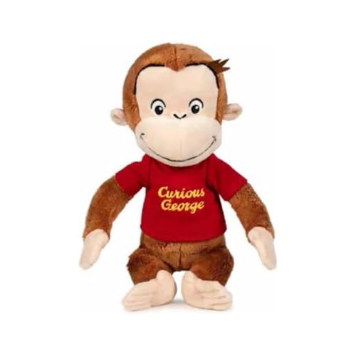 Grandi Giochi Curious George Plüschaffe mit T-Shirt in Rot, 25 cm Grandi Giochi Curious George Plüschaffe mit T-Shirt in Rot, 25 cm von Grandi Giochi