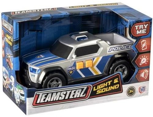 Grandi Giochi GG00964 Teamsterz Pick-Up Polizei mit Licht und Sound, Hellblau/Grau von Grandi Giochi