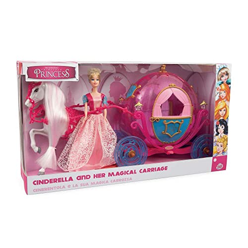 Grandi Giochi GG03027 Prinzessin Aschenputtel mit ihrem magischen Wagen von Grandi Giochi