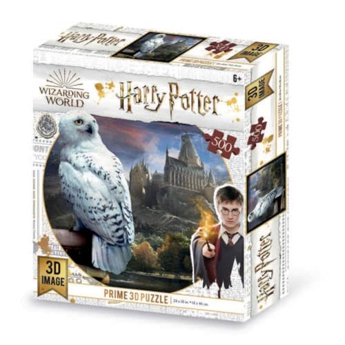 Grandi Giochi PU100000 Harry Potter Edvige horizontales Linsenpuzzle mit 500 Teilen und 3D-Effekt Verpackung-PU100000 von Grandi Giochi
