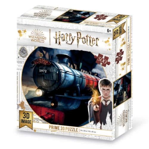 Grandi Giochi PU103000 Harry Potter Zug linsenförmiges Puzzle horizontal, mit 500 Teilen und 3D-Effekt Verpackung-PU103000 von Grandi Giochi