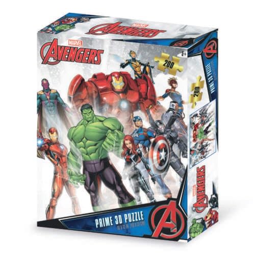 Grandi Giochi PUA01000 Avengers Horizontales Linsenpuzzle, mit 200 Teilen und 3D-Effekt-Packung-PUA01000 Grandi Giochi PUA01000 Avengers Horizontales Linsenpuzzle, mit 200 Teilen und 3D-Effekt-Packung-PUA01000 von Grandi Giochi