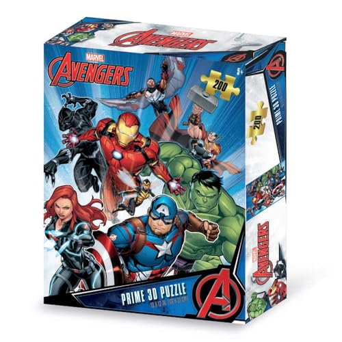 Grandi Giochi PUA02000 Avengers Vertikales Lentikular-Puzzle mit 200 Teilen und 3D-Effekt Verpackung-PUA02000 von Grandi Giochi