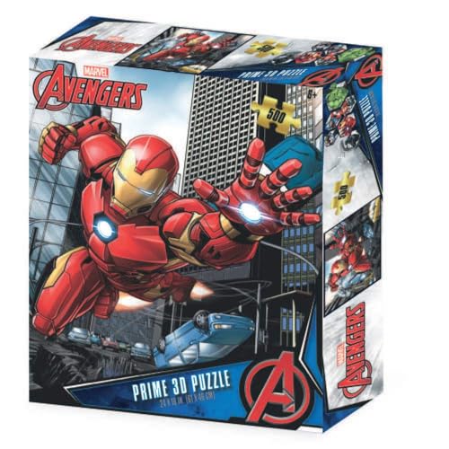 Grandi Giochi PUA04000 Marvel Avengers Iron Man Puzzle Linsen Horizontal mit 500 Teilen und 3D-Effekt Verpackung-PUA04000 von Grandi Giochi