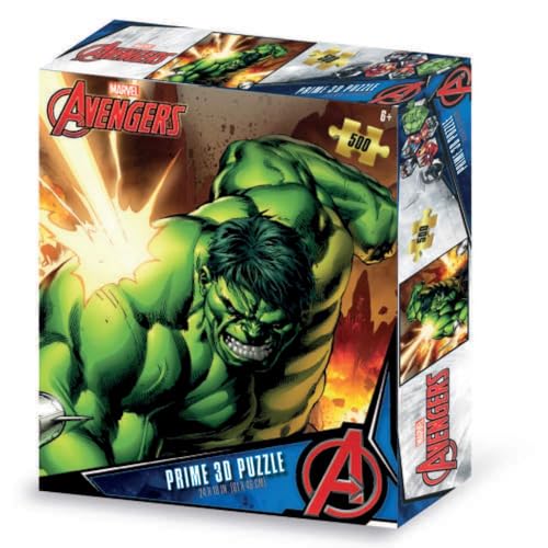 Grandi Giochi PUA05000 Marvel Avengers Hulk Horizontales Linsenpuzzle mit 500 Teilen und 3D-Effekt Verpackung-PUA05000 von Grandi Giochi