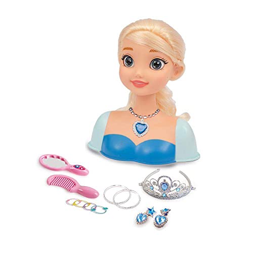Grandi Giochi - Princess Styling Head Eiskönigin, Frisierkopf mit Zubehör, GG02999 Grandi Giochi - Princess Styling Head Eiskönigin, Frisierkopf mit Zubehör, GG02999 von Grandi Giochi