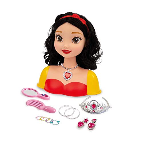 Grandi Giochi - Princess Styling Head Schneewittchen, Frisierkopf mit Zubehör, GG02998 von Grandi Giochi