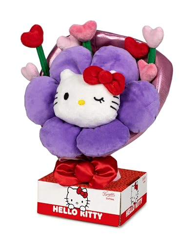 Hello Kitty Flower Bouquet, 28cm Soft Plush Toy, Cute Character Holding Colourful Flowers, Official Licensed Sanrio Merchandise, for Fans, Suitable for Ages 4+ von Grandi Giochi