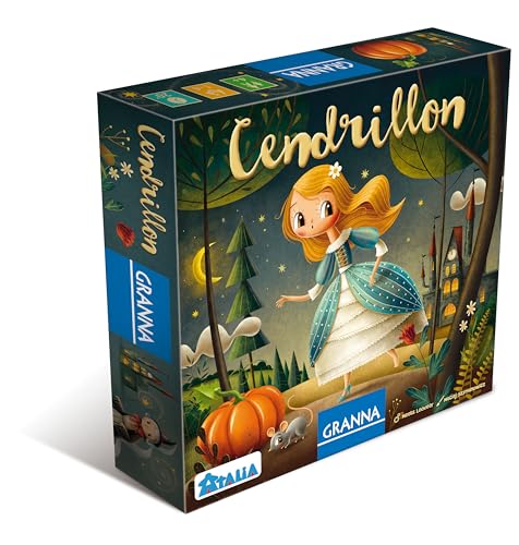 Granna | Aschenputtel | kooperatives Spiel für Kinder 4 Jahre | Gedächtnis- und Beobachtungsspiel | Märchenwelt | wandelbare Box in eine 3D-Uhr | umweltfreundlich gestaltet ohne Kunststoff | 1 bis 4 von Granna