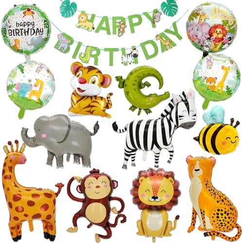 13 Stück Folienballon Tiere,Tierkopf Riesenballon,Waldtiere Geburtstag Deko,Luftballon Tiere,Tier Luftballons Kindergeburtstag,für Dschungelparty Dekoration Kindergeburtstage Geschenk 13 Stück Folienballon Tiere,Tierkopf Riesenballon,Waldtiere Geburtstag Deko,Luftballon Tiere,Tier Luftballons Kindergeburtstag,für Dschungelparty Dekoration Kindergeburtstage Geschenk von Grantop