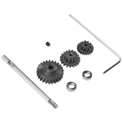 Graootoly Metall Getriebe Getriebe mit D Achse Getriebe Stahl Zahnräder Set für D12 1/10 RC Auto Upgrade Teile Zubehör von Graootoly