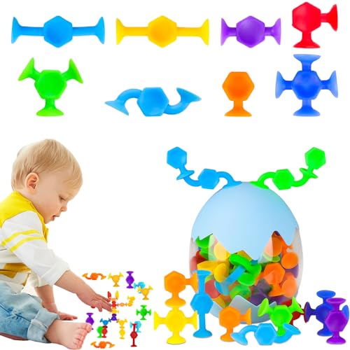Graplan 48 Stück Saugnapf Spielzeug Kinder, Badewannenspielzeug, Montessori Spielzeug ab 3 Jahre, Badespielzeug Sensorik Spielzeug, Silikon Bausteine Spielzeug für 3 4 5 6 Jahre Kinder Jungen Mädchen Graplan 48 Stück Saugnapf Spielzeug Kinder, Badewannenspielzeug, Montessori Spielzeug ab 3 Jahre, Badespielzeug Sensorik Spielzeug, Silikon Bausteine Spielzeug für 3 4 5 6 Jahre Kinder Jungen Mädchen von Graplan