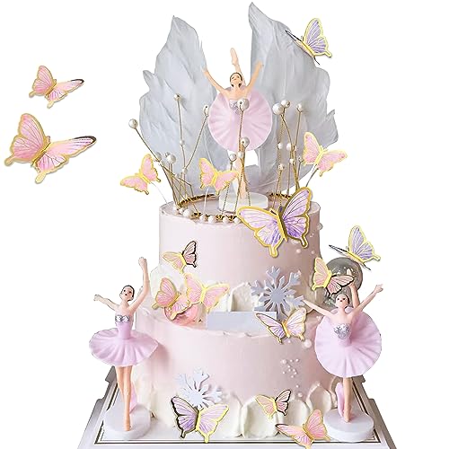 Graplan Ballerina Tortendeko 25 Stück für Geburtstag, Kuchen Deko, Cake Topper, Happy Birthday Kuchendeko für Kinder Mädchen Graplan Ballerina Tortendeko 25 Stück für Geburtstag, Kuchen Deko, Cake Topper, Happy Birthday Kuchendeko für Kinder Mädchen von Graplan