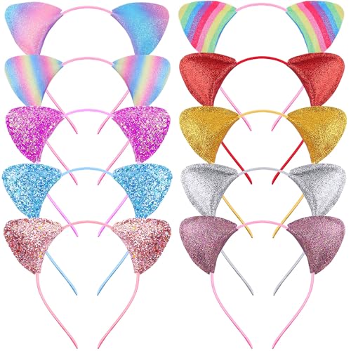 Graplan Glitzer Katzenohren Haarreif 10 Stück Katzenohren Stirnband Glitzer Katze Haar Hoops,Katzenohren Haarreif Kinder für Frauen Mädchen Tägliche Leben Party Graplan Glitzer Katzenohren Haarreif 10 Stück Katzenohren Stirnband Glitzer Katze Haar Hoops,Katzenohren Haarreif Kinder für Frauen Mädchen Tägliche Leben Party von Graplan