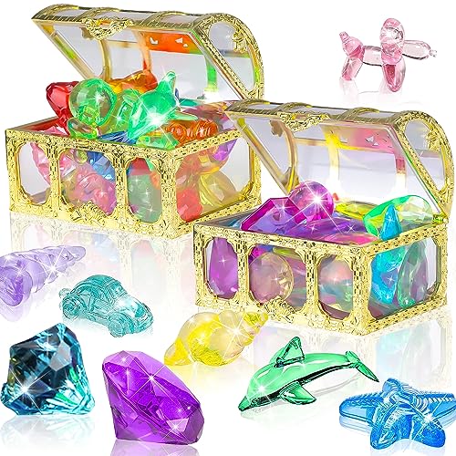 Graplan Tauchspielzeug für Kinder 51 STK Tauchjuwel Pool Spielzeug mit 2 Gold Schatzkiste,Ozean Thema Tauchjuwelen für Kinder Bunte Unterwasser Edelstein Dive Gem Pool Spielzeug für Kinder Graplan Tauchspielzeug für Kinder 51 STK Tauchjuwel Pool Spielzeug mit 2 Gold Schatzkiste,Ozean Thema Tauchjuwelen für Kinder Bunte Unterwasser Edelstein Dive Gem Pool Spielzeug für Kinder von Graplan