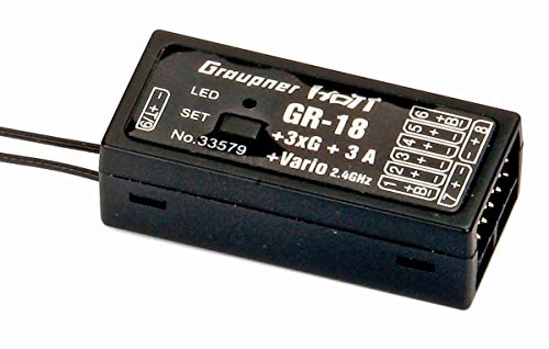 Graupner 33579 Empfänger GR-18 HoTT+3xG +3A + Vario von Graupner