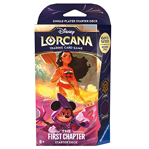 Ravensburger 11098169 Disney Lorcana: Das Erste Kapitel - Starter Deck Bernstein und Amethyst (Englisch) von Ravensburger