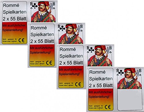 Gravidus 8 x 55 Romme Karten Kartenspiel Skat Canasta Gravidus 8 x 55 Romme Karten Kartenspiel Skat Canasta von Gravidus