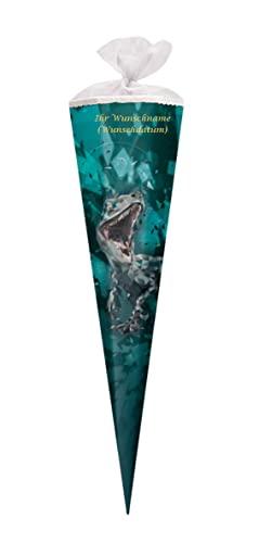 Herlitz Schultüte mit Gravur/Zuckertüte / 85cm / eckig/Dinosaurier T-Rex Herlitz Schultüte mit Gravur/Zuckertüte / 85cm / eckig/Dinosaurier T-Rex von Gravur by Livepac Office