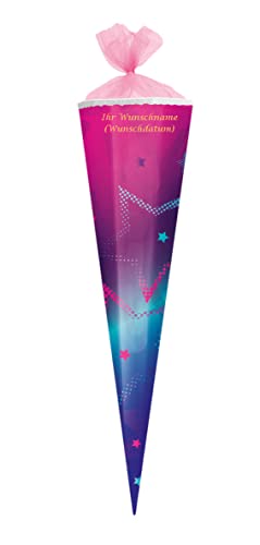 Herlitz Schultüte mit Gravur/Zuckertüte / 85cm / eckig/Sterne Herlitz Schultüte mit Gravur/Zuckertüte / 85cm / eckig/Sterne von Gravur by Livepac Office