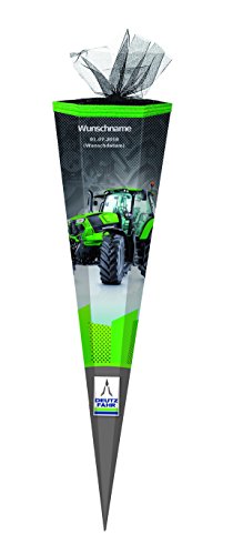 Schultüte mit Gravur / Zuckertüte / 85cm / eckig / "Deutz Traktor" Schultüte mit Gravur / Zuckertüte / 85cm / eckig / "Deutz Traktor" von Gravur by Livepac Office