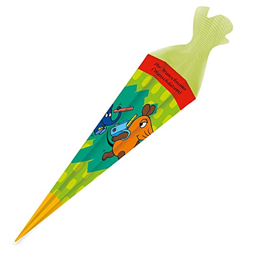Schultüte mit Gravur / Zuckertüte / 85cm / eckig / "Die Maus" Schultüte mit Gravur / Zuckertüte / 85cm / eckig / "Die Maus" von Gravur by Livepac Office