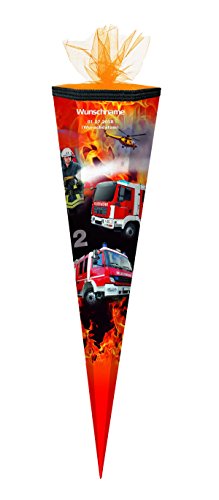 Schultüte mit Gravur / Zuckertüte / 85cm / eckig / "Feuerwehr" Schultüte mit Gravur / Zuckertüte / 85cm / eckig / "Feuerwehr" von Gravur by Livepac Office