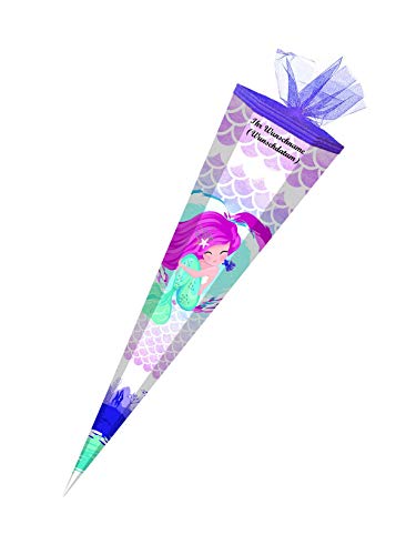 Schultüte mit Namensgravur - Zuckertüte - 85cm - eckig - "Meerjungfrau" Schultüte mit Namensgravur - Zuckertüte - 85cm - eckig - "Meerjungfrau" von Gravur by Livepac Office