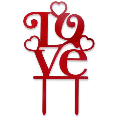 Cake Topper LOVE rot von Graziano