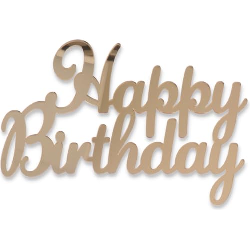 Side Topper Happy Birthday Gold von Graziano